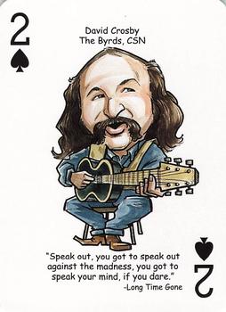 2019 Hero Decks Rock 'n Roll: A Tribute to Rock Playing Cards #2♠ David Crosby Front