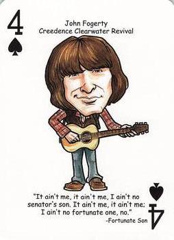 2019 Hero Decks Rock 'n Roll: A Tribute to Rock Playing Cards #4♠ John Fogerty Front