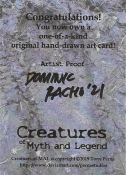 2019 Perna Studios Creatures of Myth and Legend - Artist Proof Sketch #NNO Dominic Racho Back