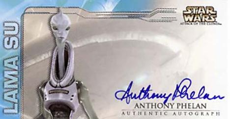 2004 Topps Star Wars: Clone Wars - 2002 Attack Of The Clones Widevision Autographs Case Toppers #NNO Anthony Phelan Front