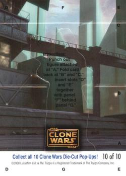 2008 Topps Star Wars The Clone Wars Stickers - Die Cut Pop-Ups #10 Clone Trooper Fox Back