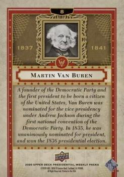 2020 Upper Deck Presidential Weekly Packs #8 Martin Van Buren Back