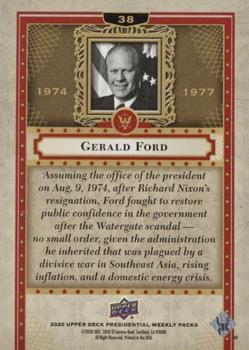 2020 Upper Deck Presidential Weekly Packs #38 Gerald Ford Back