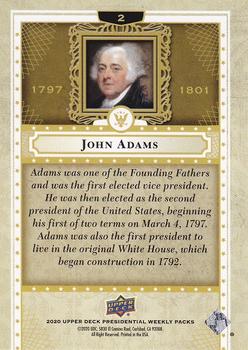2020 Upper Deck Presidential Weekly Packs - White #2 John Adams Back