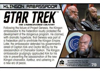 2014 Rittenhouse Star Trek Aliens  #79 Klingon Ambassador Back