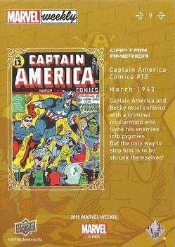 2019 Upper Deck Marvel Weekly #9 Captain America Back