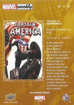 2019 Upper Deck Marvel Weekly #11 Bucky Barnes Back