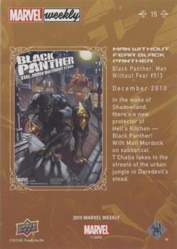 2019 Upper Deck Marvel Weekly #15 Man Without Fear Black Panther Back