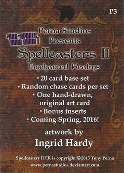 2016 Perna Studios Spellcaster II: Enchanted Realms - Promos #P3 Ingrid Hardy Back