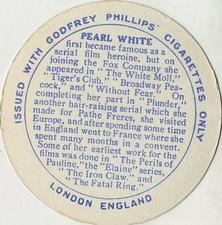 1924 Godfrey Phillips Cinema Stars (Circular) #NNO Pearl White Back