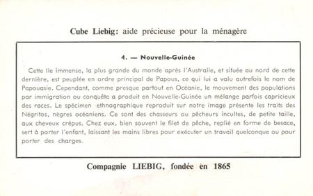 1959 Liebig Comment elles portent leur enfant (How Children Are Carried) (French Text) (F1705, S1708) #4 Nouvelle-Guinee Back