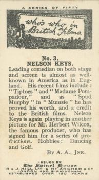 1927 The Spinet House Who's Who in British Films #3 Nelson Keys Back