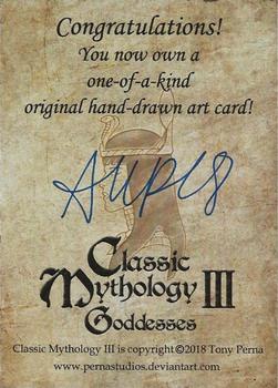 2018 Perna Studios Classic Mythology III: Goddesses - Artist Sketches #NNO Ashleigh Popplewell Back