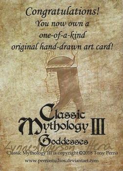 2018 Perna Studios Classic Mythology III: Goddesses - Artist Sketches #NNO Lynne Anderson Back