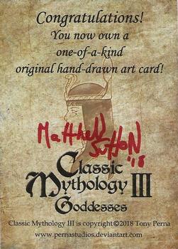 2018 Perna Studios Classic Mythology III: Goddesses - Artist Sketches #NNO Matthew Sutton Back