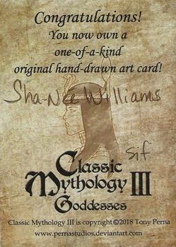 2018 Perna Studios Classic Mythology III: Goddesses - Artist Sketches #NNO Sha-Nee Williams Back