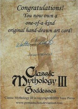 2018 Perna Studios Classic Mythology III: Goddesses - Artist Sketches #NNO Walter D. Rice Jr. Back