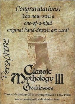 2018 Perna Studios Classic Mythology III: Goddesses - Artist Sketches #NNO Danielle Gransaull Back