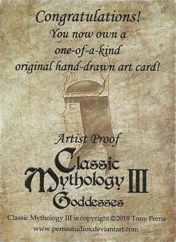 2018 Perna Studios Classic Mythology III: Goddesses - Artist Proof Sketches #NNO Lynne Anderson Back