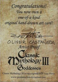 2018 Perna Studios Classic Mythology III: Goddesses - Artist Proof Sketches #NNO Oliver Castaneda Back