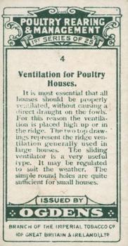 1922 Ogden's Poultry Rearing & Management #4 Ventilation for Poultry Houses Back
