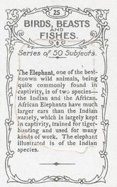 1924 Wills's Birds, Beasts, and Fishes #25 The Elephant Back