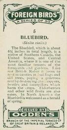 1924 Ogden's Foreign Birds #5 Bluebird Back