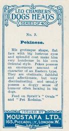 1924 Moustafa Leo Chambers Dogs Heads #3 Pekinese Back