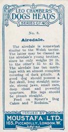 1924 Moustafa Leo Chambers Dogs Heads #8 Airedale Back