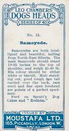 1924 Moustafa Leo Chambers Dogs Heads #15 Samoyede Back