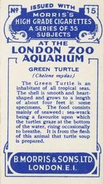 1928 Morris's At the London Zoo Aquarium #15 Green Turtle Back