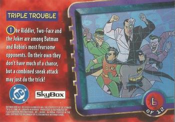 1996 Fleer/SkyBox Welch's/Eskimo Pie The Adventures of Batman and Robin #6 Triple Trouble Back