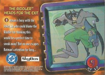 1996 Fleer/SkyBox Welch's/Eskimo Pie The Adventures of Batman and Robin #9 The Riddler Head for the Exit Back