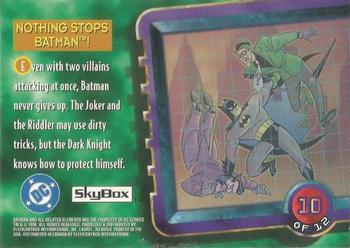 1996 Fleer/SkyBox Welch's/Eskimo Pie The Adventures of Batman and Robin #10 Nothing Stops Batman! Back