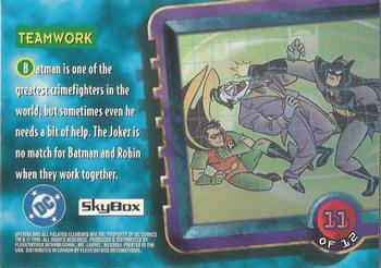 1996 Fleer/SkyBox Welch's/Eskimo Pie The Adventures of Batman and Robin #11 Teamwork Back