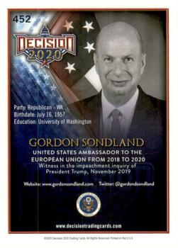 2020 Decision 2020 #452 Gordon Sondland Back