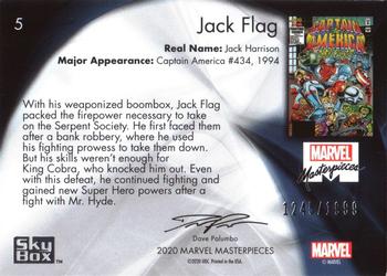 2020 SkyBox Marvel Masterpieces #5 Jack Flag Back