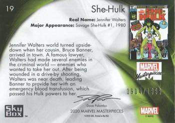 2020 SkyBox Marvel Masterpieces #19 She-Hulk Back