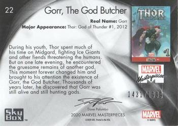 2020 SkyBox Marvel Masterpieces #22 Gorr The God Butcher Back