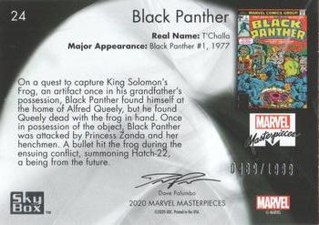 2020 SkyBox Marvel Masterpieces #24 Black Panther Back