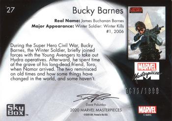 2020 SkyBox Marvel Masterpieces #27 Bucky Barnes Back