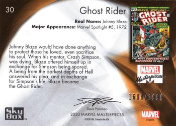 2020 SkyBox Marvel Masterpieces #30 Ghost Rider Back