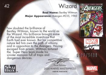 2020 SkyBox Marvel Masterpieces #42 Wizard Back