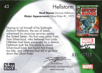 2020 SkyBox Marvel Masterpieces #43 Hellstorm Back