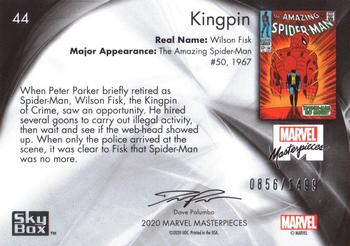 2020 SkyBox Marvel Masterpieces #44 Kingpin Back