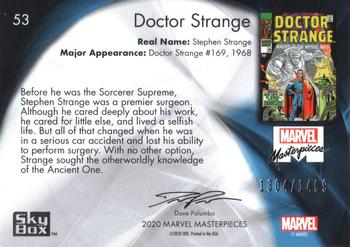 2020 SkyBox Marvel Masterpieces #53 Doctor Strange Back