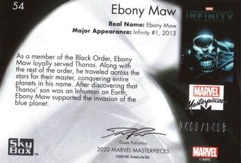2020 SkyBox Marvel Masterpieces #54 Ebony Maw Back