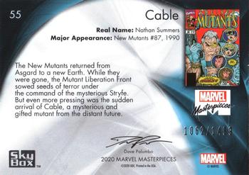 2020 SkyBox Marvel Masterpieces #55 Cable Back