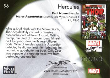 2020 SkyBox Marvel Masterpieces #56 Hercules Back