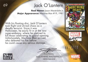 2020 SkyBox Marvel Masterpieces #69 Jack O'Lantern Back